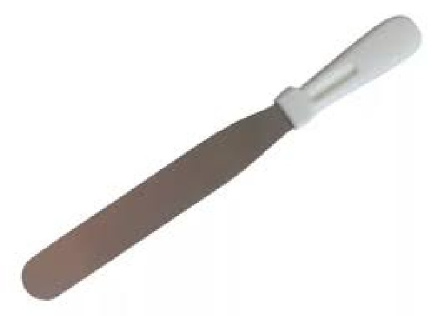 38CM ESPATULA PARA TORTA MANGO NEGRO/BLANCO